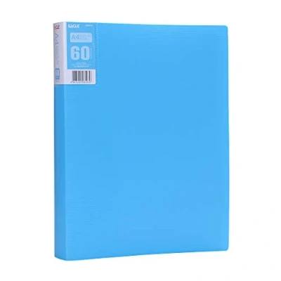 Abbildung von Eagle Ordner A4 Präsentationsordner 60 durchsichtliches Blatt (Blau)