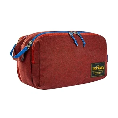 Abbildung von Tatonka Kulturbeutel Cosmetic Double Zip Pouch (6L) Große Waschtasche mit doppelter Reißverschlussöffnung und Mehreren Fächern 17 x 27 13 cm (Tango red)