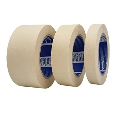 Abbildung von ACIT Kit mit 3 Kreppband, Abdeckband für Lackierarbeiten 19mm + 30mm 50mm, Malerkrepp sauberes e bei Malerarbeiten,Gebrauch rückstandslos entfernbar