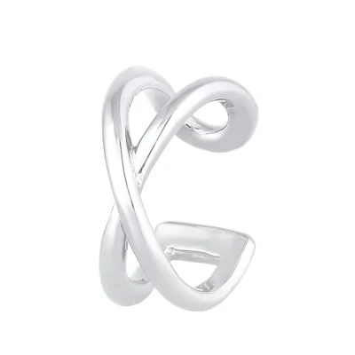 Abbildung von Elli Earcuff Cross LOOK Ohrringe, Damen, Größe: One Size, Silber