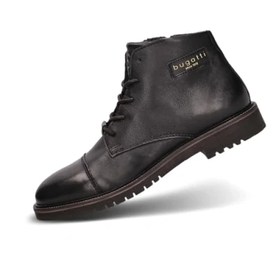 Abbildung von BUGATTI Glattleder Schnürstiefelette