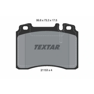 Abbildung von TEXTAR 2115307 Bremsbelagsatz für Verschleißwarnanzeiger vorbereitet MERCEDES BENZ: E Class Saloon, W124 C Saloon