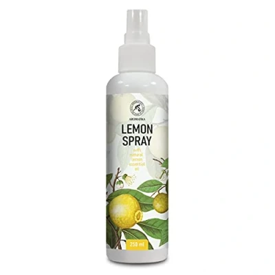 Abbildung von Zitrone Aromaspray 250 ml mit Ätherischem Zitronenöl Aromatherapie Raumspray Spray zur Aromatisierung der Luft Raumnebel Kissen und Leinenspray Raumduft Duftspray