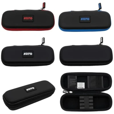 Abbildung von KOTO Darts Dartwallet Eva Small Blau, Darttasche mit Reissverschluß, Dartetui Logo, Dart Hülle, Dartkoffer, Box