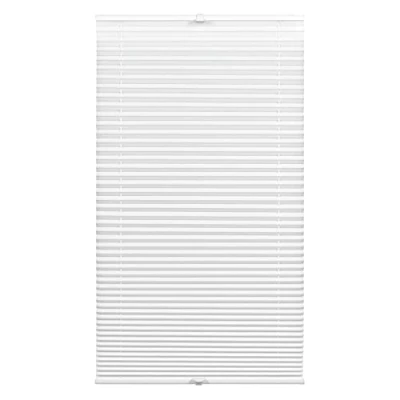 Abbildung von GARDINIA Plissee Concept Thermo Abdunklung, Blick und lichtundurchlässiges Faltrollo, Alle Montage Teile inklusive, verspannt mit zwei Bedienschienen, Weiß, 60 x 130 cm