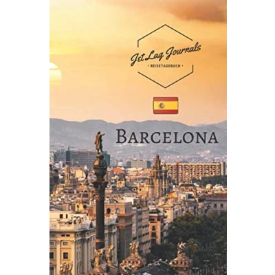 Abbildung von JetLagJournals Reisetagebuch Barcelona: Erinnerungsbuch zum Ausfüllen Selberschreiben für den Barcelona Urlaub