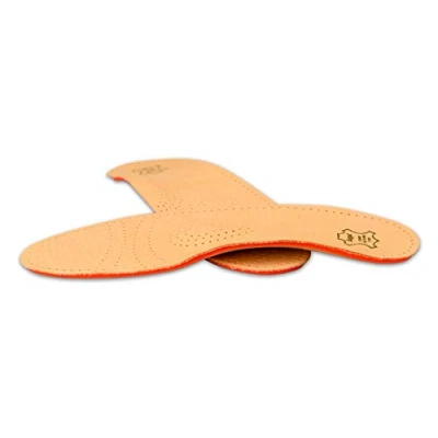 Abbildung von Einlegesohlen aus pflanlich gegerbtem Pecari Leder und Memoryschaum Pelotte, Mittelfußstütze Fersenpolster, Schuheinlagen Kaps Relax Shock Absorber (43 EUR / 9 UK/Herren)