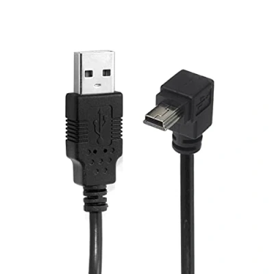 Abbildung von chenyang Mini USB Kabel, 2.0 Stecker auf 5 poliger 90 Grad nach oben abgewinkelt Lade/Datenübertragungs Verlängerungskabel 50CM für Dashcam/GPS/Mikrofon