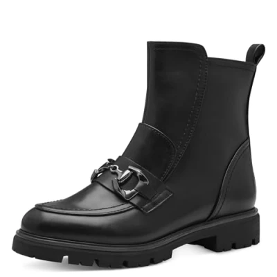 Abbildung von MARCO TOZZI Stiefelette, Blockabsatz, Boots mit Zierriegel und Schmuckelement