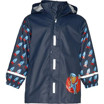Abbildung von Playshoes Unisex Kinder Regenjacke Wind Und Wasserdicht Regenmantel Regenbekleidung, Die Maus Weltraum, 92 EU