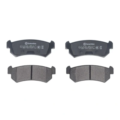 Abbildung von BREMBO P 10 001 Bremsbelagsatz exkl. Verschleißwarnkontakt ohne Zubehör CHEVROLET: Lacetti Hatchback, Nubira Estate
