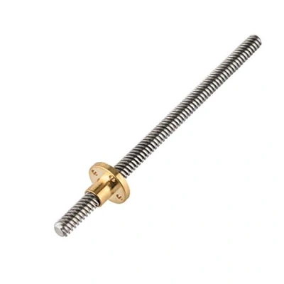 Abbildung von VBESTLIFE T8 8mm Edelstahl Gewindestange, Schaft mit Mutter Messing Einschraubstange für 3D Drucker.(150mm)