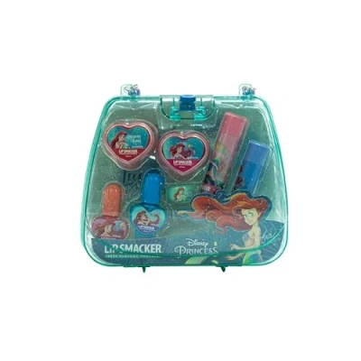 Abbildung von Lip Smacker Princess Ariel Mini Tote Bag, ein Ungefährliches Make up Set für Kinder mit Gesichts , Lippen und Nagel Beauty Accessoires den Perfekten Prinzessinnen Look