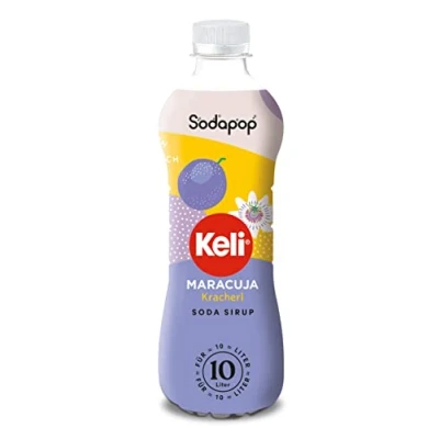 Abbildung von Sodapop Keli Sirup Maracuja, schnell &amp; einfach zubereitet, 1 Flasche ergibt 10 L Fertiggetränk, 500 ml