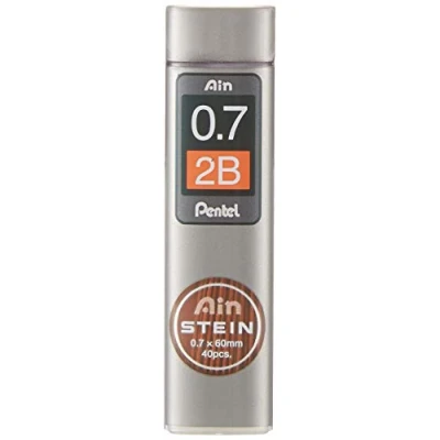 Abbildung von Pentel Ain STEIN C277 Feinmine, 40 Minen je Dose, 0.7 mm, Härtegrad 2B (1 Dose)