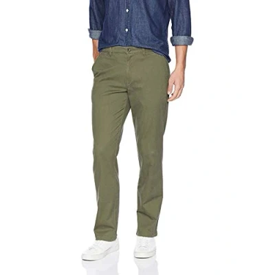 Abbildung von Amazon Essentials Herren Legere Stretch Chinohose mit gerader Passform, Olivgrün, 34W / 30L