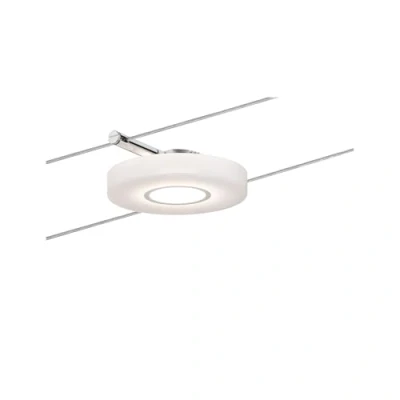 Abbildung von Paulmann 50113 LED Seilsystem DiscLED I Einzelspot Erweiterung Smart Home Tageslichtweiß 1x4W Satin Dimmbar Tunable White Seilleuchte Hängeleuchte