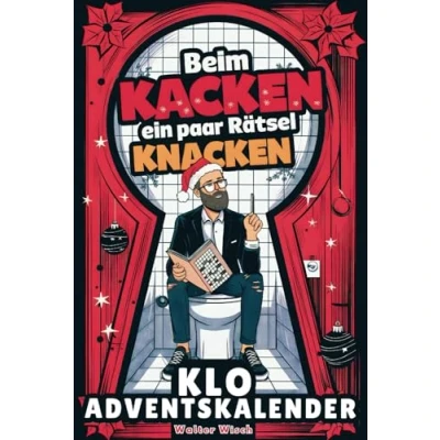 Abbildung von Beim Kacken ein paar Rätsel knacken Der Klo Adventskalender für Männer: 24 Sitzungen voller Rätselspaß und Humor bis zum Abwischen. Das lustige Geschenk.