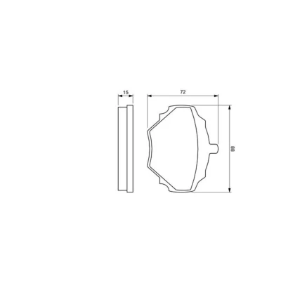 Abbildung von BOSCH 0 986 424 563 Bremsbelagsatz Low Metallic mit Anti Quietsch Blech LAND ROVER: Defender Pickup, Discovery 1, Off Road