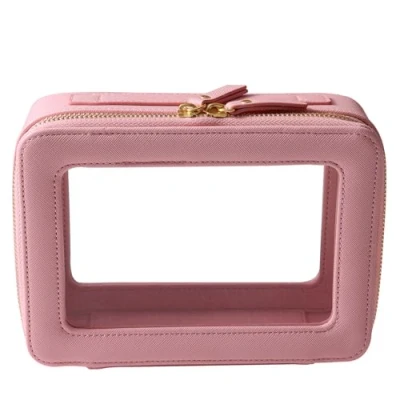 Abbildung von SANHECUN Kulturbeutel, wasserdicht, Kosmetik Organizer mit Haken zum Aufhängen für Reisen, Rose, Carry on 8 inch, Kulturbeutel