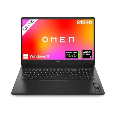 Abbildung von HP Omen Gaming Laptop 17,3 Zoll QHD Display 240 Hz AMD Ryzen 7 8845HS 32 GB DDR5 RAM (2x16 GB) 1TB SSD NVIDIA GeForce RTX 4070 (8 QWERTZ Windows 11 Home Shadow Black