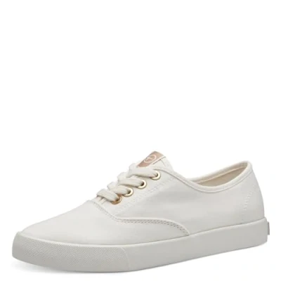Abbildung von Tamaris Damen Sneaker Low Textil Vegan; WHITE/GOLD/weiß; 37