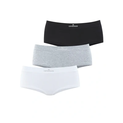 Abbildung von Copenhagen Studios 3 PACK Panties, Damen, Größe: XS, Black/white/mottled grey