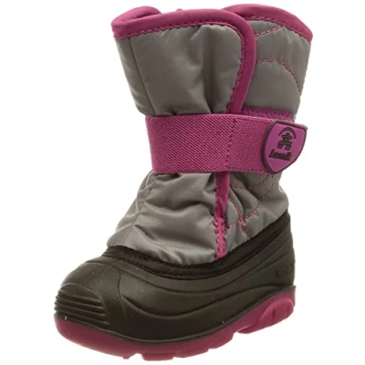 Abbildung von Kamik Jungen Mädchen Snowbug3 Winterstiefel, Grey/PINK, 26 EU (9)