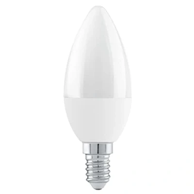 Abbildung von EGLO E14 LED Lampe dimmbar in Stufen, Glühbirne Kerzenform zum Dimmen mit Lichtschalter, 4,9 Watt (entspricht 40 Watt), 470 Lumen, Leuchtmittel warmweiß, 3000 K, Glühlampe C37, Ø 3,7 cm