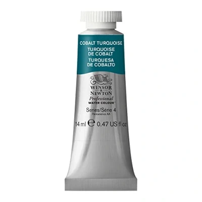Abbildung von Winsor &amp; Newton 8840517 Professional Aquarellfarbe, lebendige Wasserfarben in Künstlerqualität, hohe Farbbrillanz Leuchtkraft, lichtecht, Archivqualität, 14ml Tube Kobalttürkis