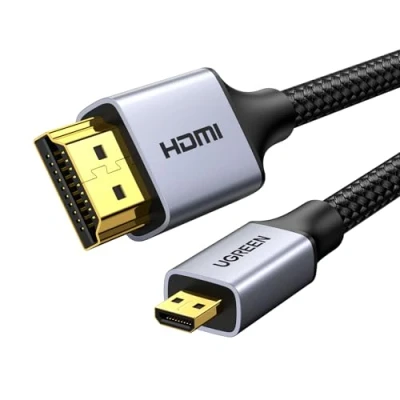 Abbildung von UGREEN Micro HDMI Kabel 4K auf 2.0 mit Ethernet 3D Full HD 1080P HDR ARC kompatibel Raspberry Pi 5/4, Kamera, TV usw.(2M)