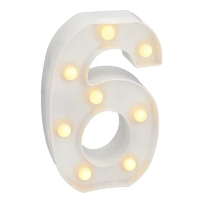 Abbildung von JANDEI Warmes Licht LED Zahlen und Buchstaben für Dekoration Atmosphäre, leuchtendes Herz, Nachtlichter, Geburtstage, Hochzeiten, Schaufenster. Sie funktionieren mit AA Batterien (6)