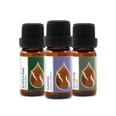 Abbildung von 3er Set &quot;Waldzauber&quot; Ätherische BIO Öle Waldkiefer + Weißtanne Wacholder 100% Naturrein Unverdünnt zertifiziert Spitzenqualität aus Familienbetrieb Ohne Gentechnik Vegan (3x10ml)