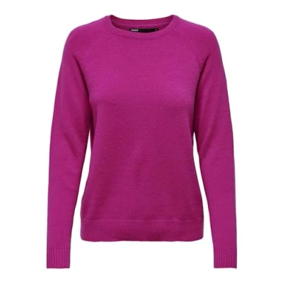 Abbildung von ONLY Damen ONLLESLY Kings L/S Pullover KNT NOO 15170427, Festival Fuchsia, XXL