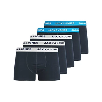 Abbildung von JACK &amp; JONES Herren JACHUEYS Trunks 5 Pack 12200067, Blue Heaven/Blue Night Blue, M
