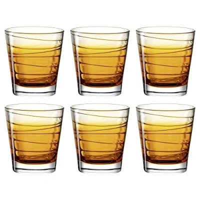 Abbildung von LEONARDO HOME 026841 Trinkglas VARIO STRUTTURA 6er Set 250 ml orange, Glas, Gelb