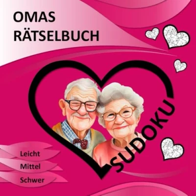 Abbildung von Omas Rätselbuch: Sudoku in Großdruck für Senioren und Erwachsene (leicht, mittel, schwer).