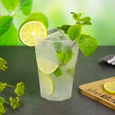 Abbildung von Silverkitchen 25 Cocktailbecher 200ml bruchsichere Mehrwegbecher wiederverwendbar Cocktail Becher Longdrinkgläser transparent aus PP Plastik Made In Germany