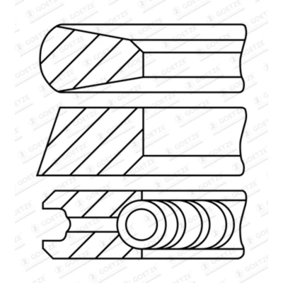 Abbildung von GOETZE ENGINE 08 449600 00 Kolbenringsatz 130