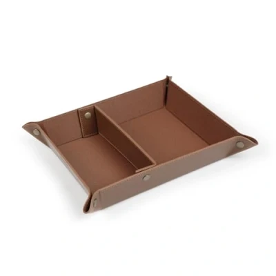 Abbildung von Londo Leder Taschenleerer Vide Poche Ledertablett Organizer, Praktische Aufbewahrungsbox für Geldbörsen, Uhren, Schlüssel, Münzen, Handys und Büroausstattung