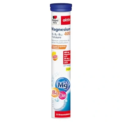 Abbildung von Doppelherz Magnesium 400+b Vitamine +fols. Brausetabletten