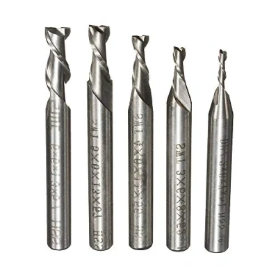 Abbildung von ChaRLes 5 Stücke 2 Flöte 2/3/4/5 / 6Mm Schaft Fräser Hss Schaftfräser Cnc Gravur Bit