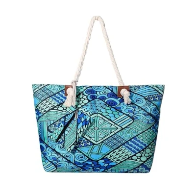 Abbildung von DonDon Badetasche XXL Familie Strandtasche Damen mit Reißverschluss Beach bag groß Ethno