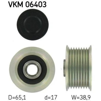 Abbildung von SKF VKM 06403 Freilauf Lichtmaschine 38,9 MAZDA: 6 Estate, Hatchback, Saloon