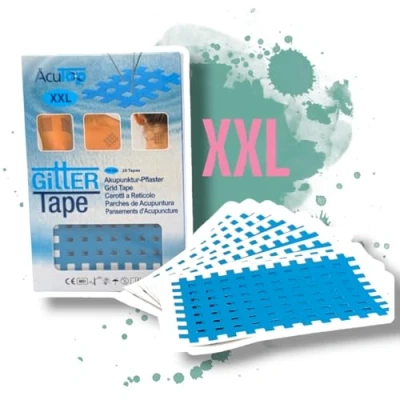 Abbildung von Gittertape XXL AcuTop, 20 Stück, Akupunktur Pflaster (Blau)