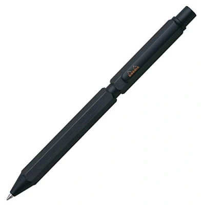 Abbildung von Rhodia 9342C 3 in 1 ScRipt Multipen schwarz nachfüllbar 2 Kugelschreiber 0,5 mm &amp; rot + Druckbleistift Graphitmine Schaft aus gebürstetem Aluminium