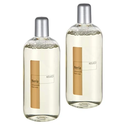 Abbildung von KEUCO Schaumseife 2er Set, Duft Neria, Inhalt 2 x 500ml, pH neutral, geeignet für Schaumseifenspender Elegance (16049 und 11653), Plan (14957)