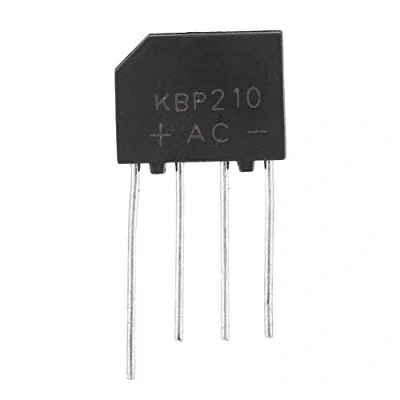 Abbildung von KBP210 Flachbrückengleichrichter Brücke Blei Diode 1000V 2A Diodenbrücke für elektronische Schaltung(10 Stück)