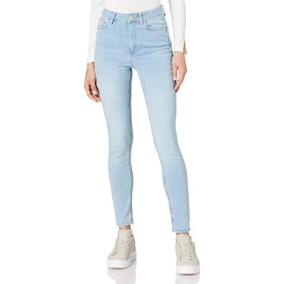 Abbildung von NA KD Damen Skinny High Waist Jeans, Hellblau, 36 EU