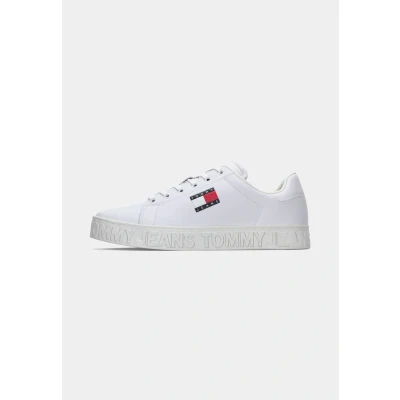 Abbildung von Tommy Jeans LOGO Outsole Sneaker low, Damen, Größe: 42, White Schuhe